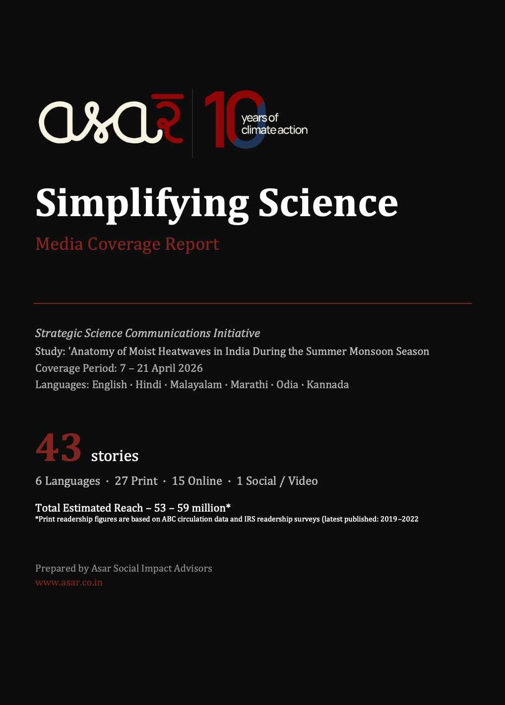 Moist Heatwaves, Monsoons and Public Awareness: A Simplifying Science Media Campaign