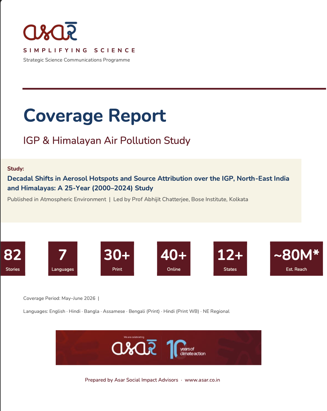 Air Pollution Across the Indo-Gangetic Plain and Himalayas: A Simplifying Science Media Campaign